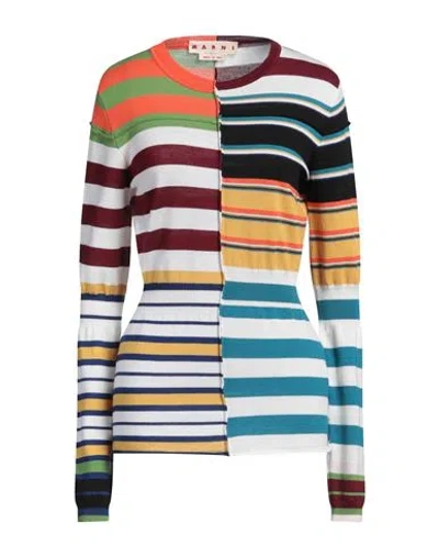 Marni Woman Sweater Burgundy Size 8 Virgin Wool In Multi