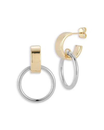 Alberto Amati 14k White & Yellow Gold Circle Drop Link Earrings In Gold