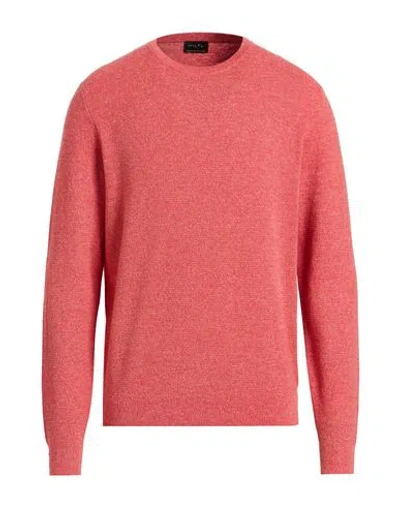 Hiltl Man Sweater Tomato Red Size M Cotton, Polyester In Pink