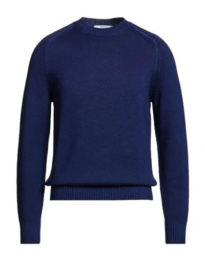 Masq Man Sweater Blue Size 50 Merino Wool In Blue