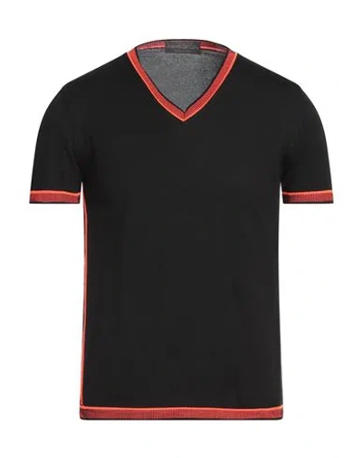 Fabrizio Del Carlo Man Sweater Black Size Xl Cotton In Black