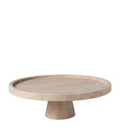 Villeroy & Boch Manufacture Travertine Footed Serving Platter In Neutral
