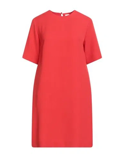 Ottod'ame Caring Woman Mini Dress Tomato Red Size 8 Polyester In Purple