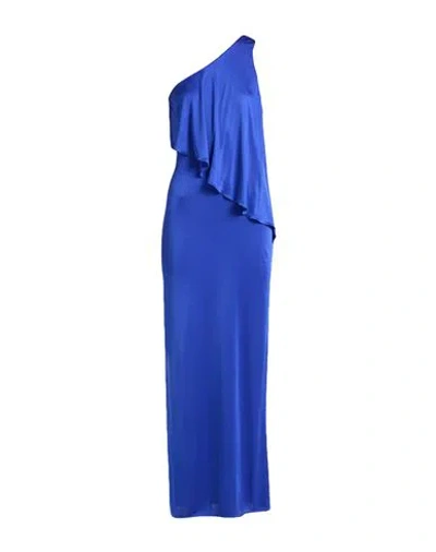 Patrizia Pepe Woman Maxi Dress Bright Blue Size 1 Acetate In Blue