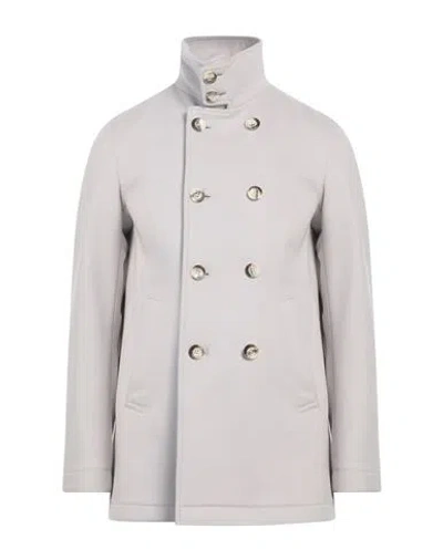 Herno Resort Man Coat Light Grey Size 46 Wool, Cashmere In Gray