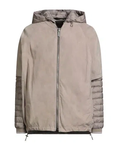 Moorer Woman Jacket Beige Size 10 Leather, Polyester, Polyamide, Elastane In Neutral