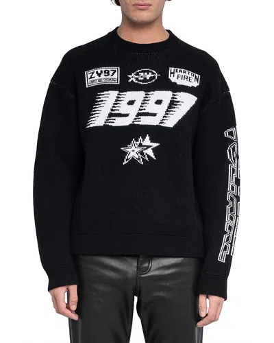 Zadig & Voltaire Marko Motocross Oversized Fit Sweater In Black