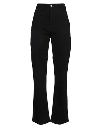Maje Woman Jeans Black Size 10 Cotton, Elastane In Black
