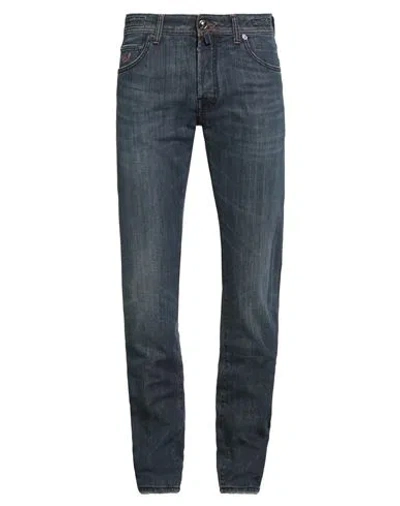 Jacob Cohёn Man Jeans Blue Size 33 Cotton, Elastane In Blue