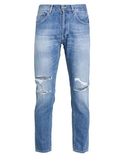 Dondup Man Jeans Blue Size 31 Cotton In Blue