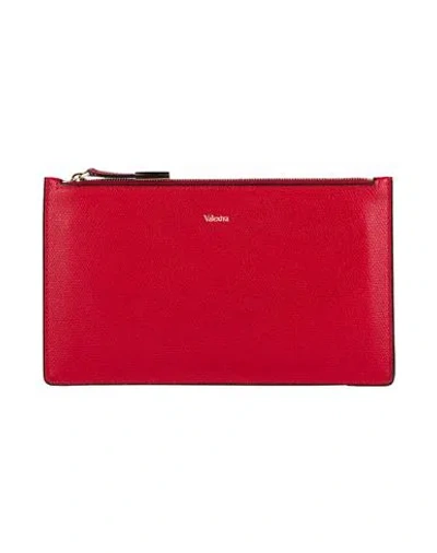 Valextra Woman Pouch Red Size - Calfskin In Red