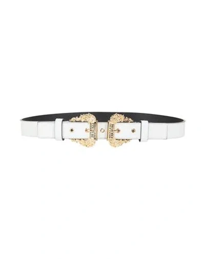 Versace Jeans Couture Woman Belt White Size 30 Leather In White