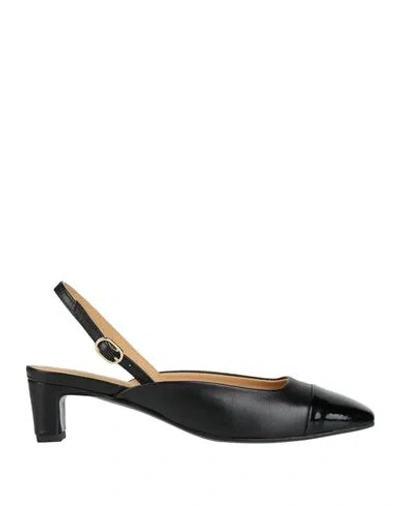 Alohas Woman Pumps Black Size 6.5 Leather In Multi