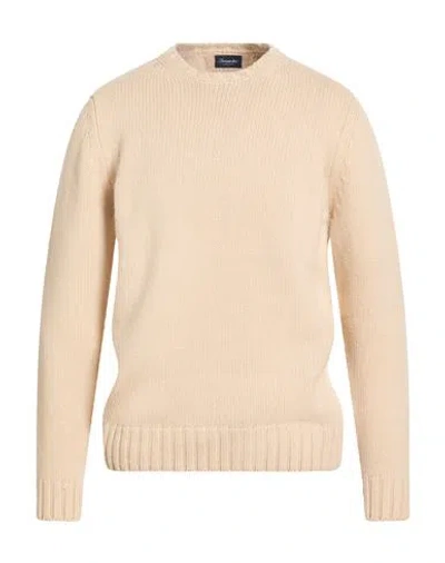 Drumohr Man Sweater Beige Size 46 Cashmere In Neutral