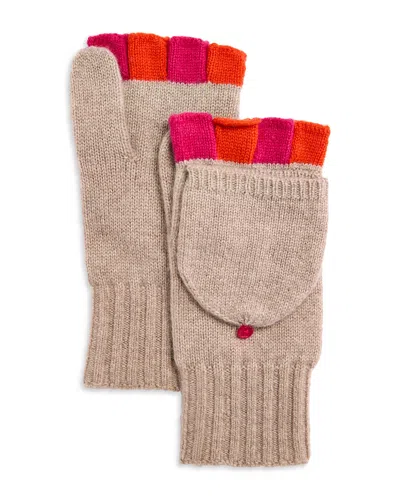 Echo Colorblock Pop Top Mittens In Blue