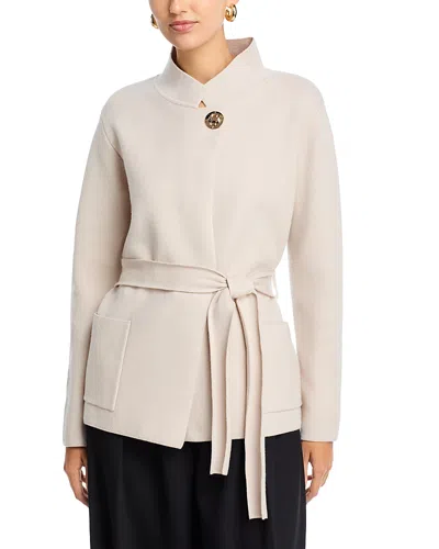 Sioni Belted Toggle Cardigan In Neutral