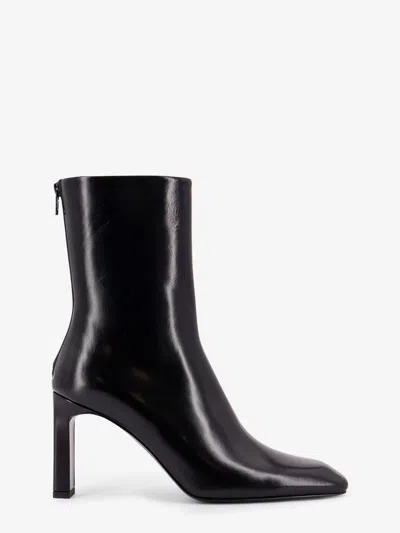 Totême 85mm Glossy-finish Leather Boots In Black