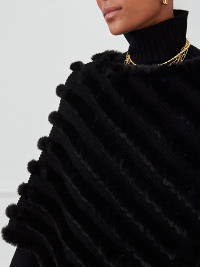 J.mclaughlin Cortina Poncho In Black