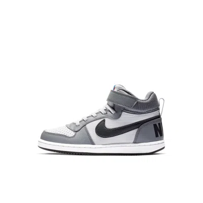 Nike Court Borough Mid Little Kids' Shoes In Gray