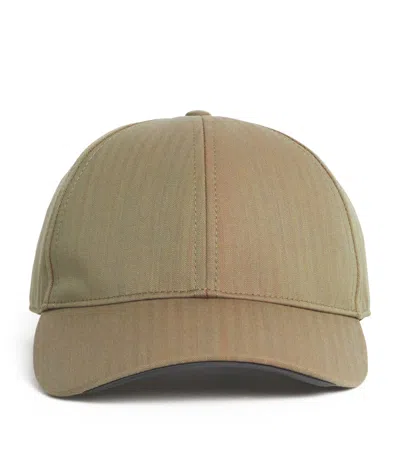 Sease Wool-blend Iridescent Baseball Cap In Brown