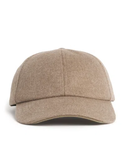 Sease Cashmere Baseball Cap In Brown