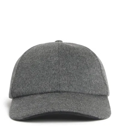 Sease Cashmere Baseball Cap In Gray