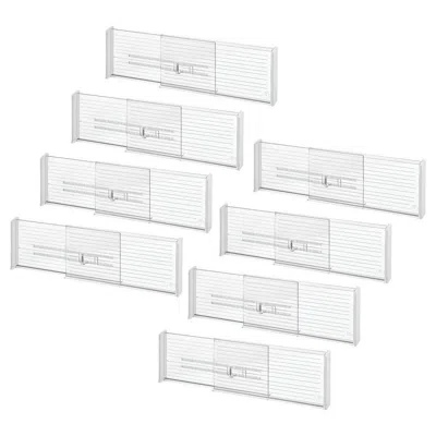 Idesign Expandable Plastic Deep Drawer Dividers - 8 Ct In White