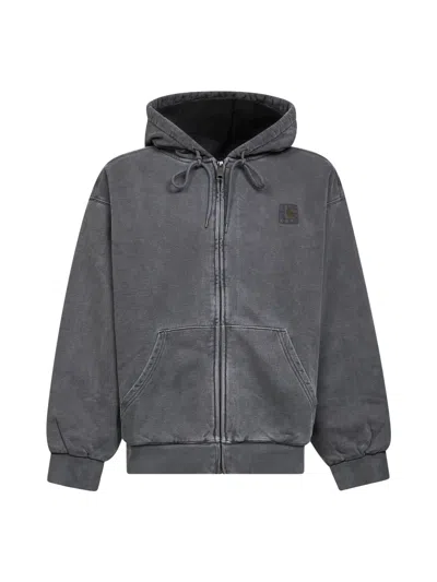 Carhartt Black Hooded Vista Jacket Zip-up Hoodie<br/> In Multi