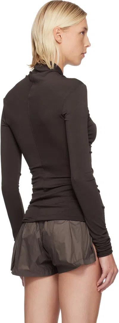 Rick Owens Brown Concordians Kairo Long Sleeve T-shirt In Brown