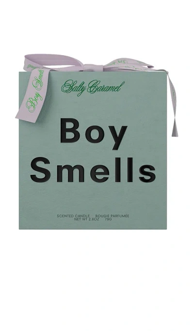 Boy Smells Salty Caramel Scented Candle In Green