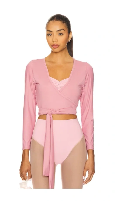 Port De Bras Sage Wrap Top In Pink