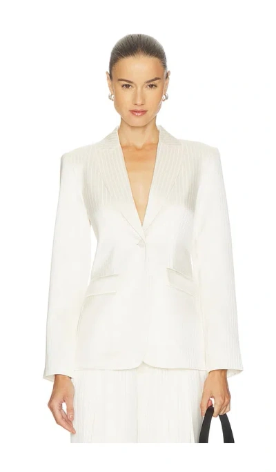 Cinq À Sept Georgia Satin Stripe Cheyenne Blazer In Animal Print