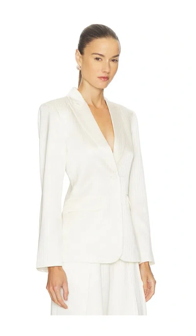 Cinq À Sept Georgia Satin Stripe Cheyenne Blazer In Animal Print