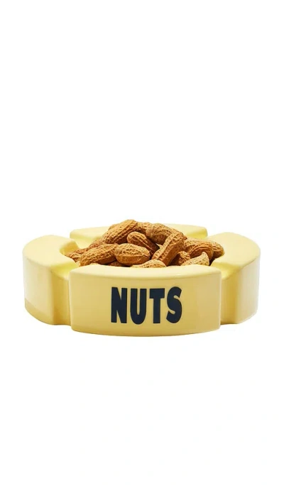 Edie Parker Nuts Or Butts Ceramic Ashtray In Yellow