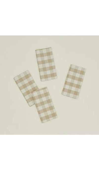 Hawkins New York Essential Gingham Napkins Set Of 4 In White