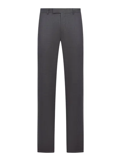Dior Tailored Cashmere Blend Trousers In Gray