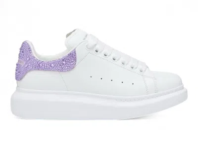 Pre-owned Alexander Mcqueen Oversized Crystal (women's) Sneakers In White/lilla