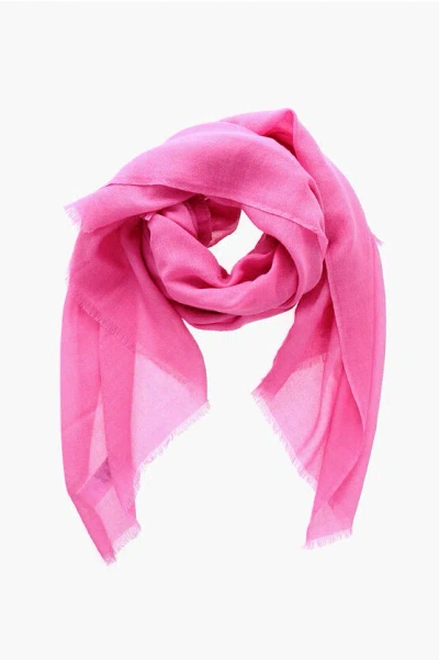 Malo Pure Cashmere Lightweight Scarf In Pink