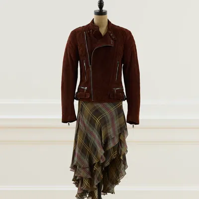 Ralph Lauren 2003 Plaid Tiered Skirt In Multi