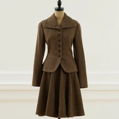 Ralph Lauren 2004 Matilda Tweed Jacket In Brown