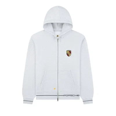Pre-owned Aimé Leon Dore X Porsche Full-zip Hoodie 'silver Mix' | Men's Size L