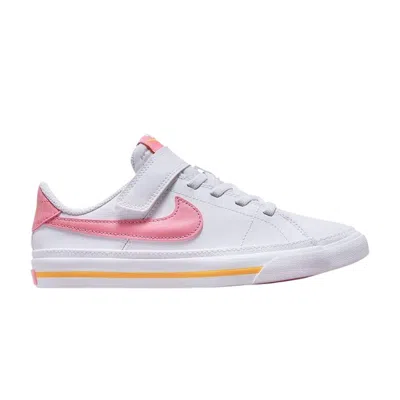 Pre-owned Nike Court Legacy Ps 'white Coral Orange' | Kid's Size 3