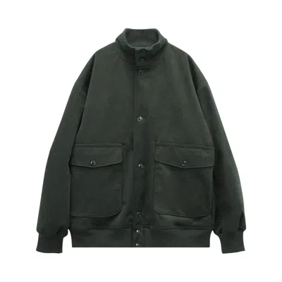 Pre-owned Nanamica Insulation Crew Jacket 'moss Grey' | Men's Size L In Gray