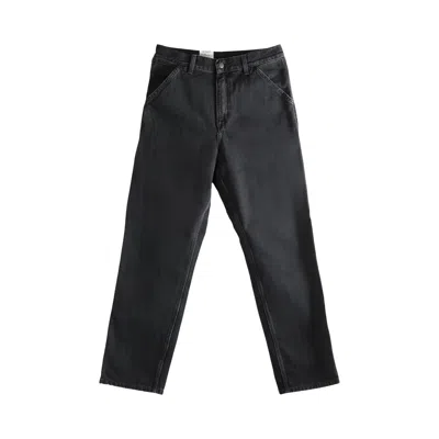Pre-owned Carhartt Wip Single Knee Pant 'black (stone Washed)' | Men's Size 33