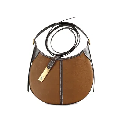 Pre-owned Polo Ralph Lauren Leather Id Small Shoulder Bag 'luggage/tobacco' | Brown | Women's Size Onesize