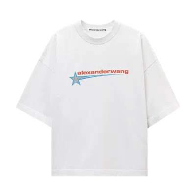 Pre-owned Alexander Wang Boxy Graphic Tee 'white' | Men's Size M