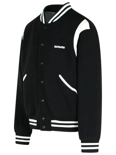 Barrow 'college' Black Polyester Bomber Jacket In Black