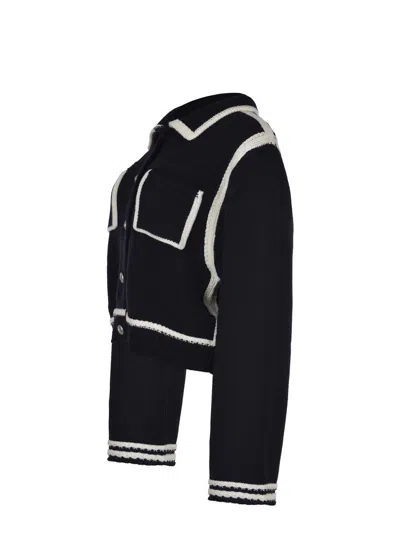 Pinko Sulcis Wool Cardigan In Black