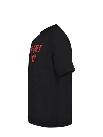 44 Label Group Cotton T-shirt With Logo Print In Black