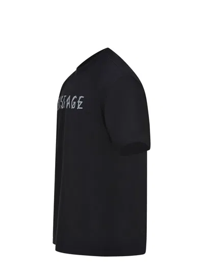 44 Label Group Men Cotton T-shirt With Logo In Black